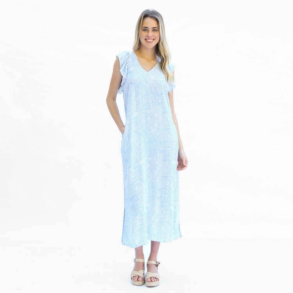 NEW Avery Wild & Free Blue Dress - Picture 1 of 1